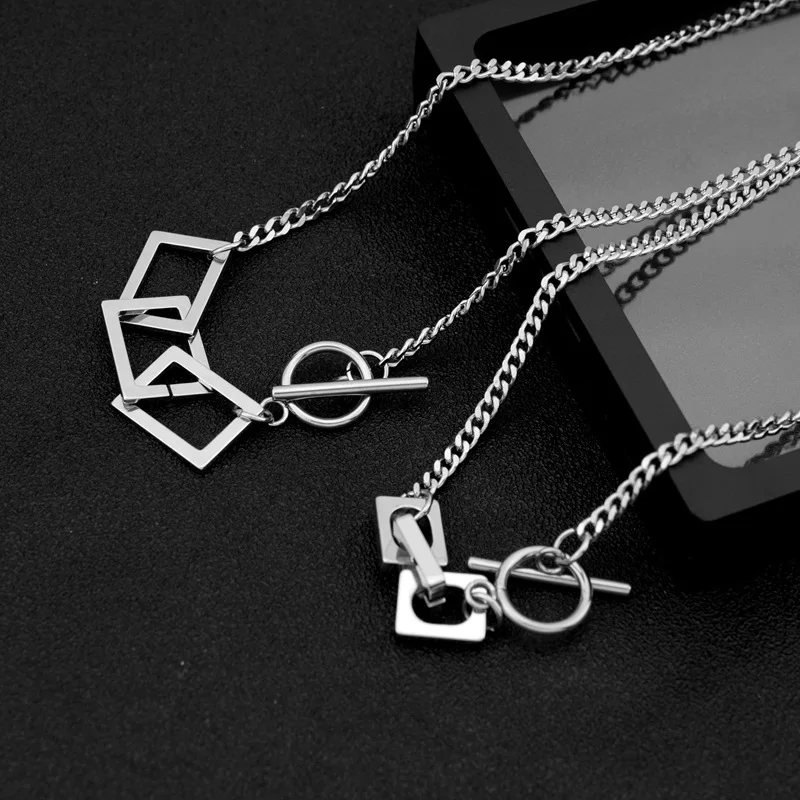 

2022Three-ring Interlocking Pendant Sweater Chain, Unisex and Unisex Personality Necklace, Popular Necklace Jewlery