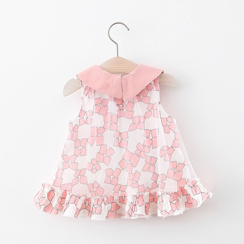 YALOODE летнее платье для новорожденных хлопковое с бантом и принтом маленьких