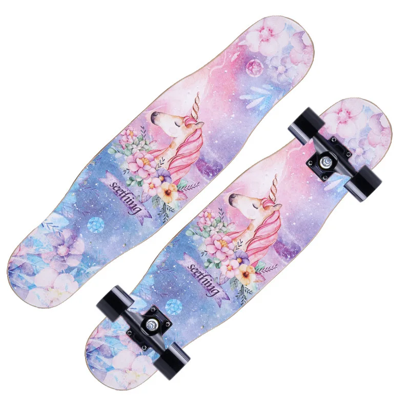 Лонгборд дорожный скейтборд четырехколесный скутер для подростков мальчиков и