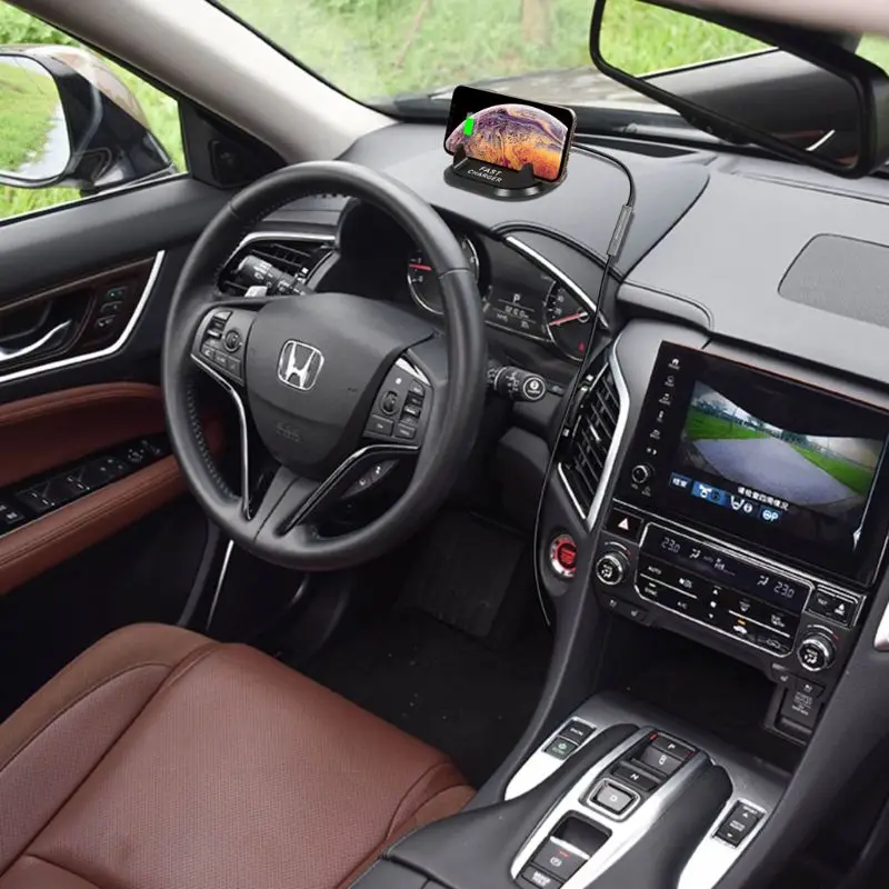 

Anti Slip Car Dashboard Mobile Phone Holder 10W Qi Wireless Charger Stand Mount