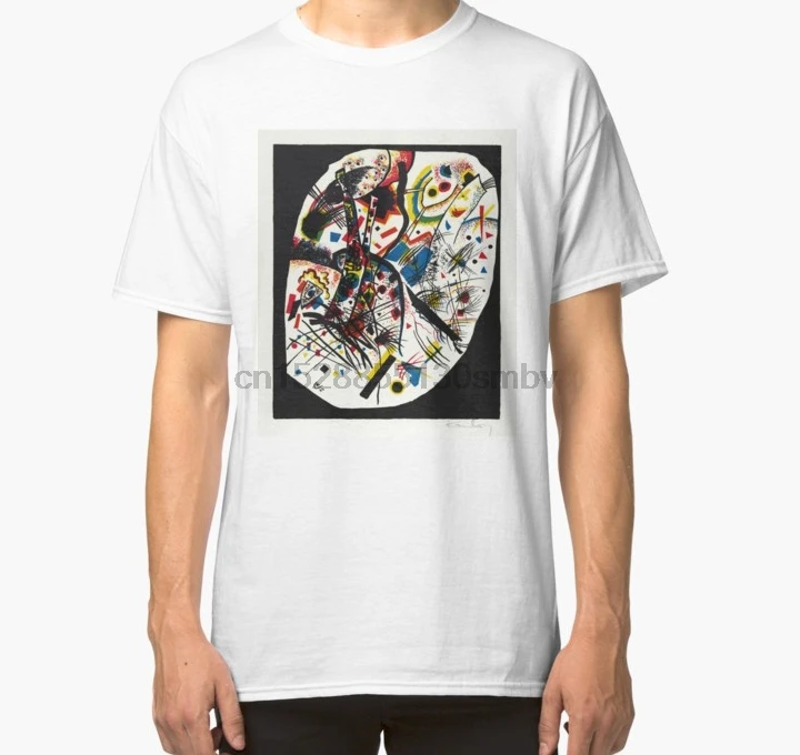 

Men tshirt Kandinsky Inspired Fine Art Gifts w Artist Signature Small Worlds III Classic T Shirt women T-Shirt tees top