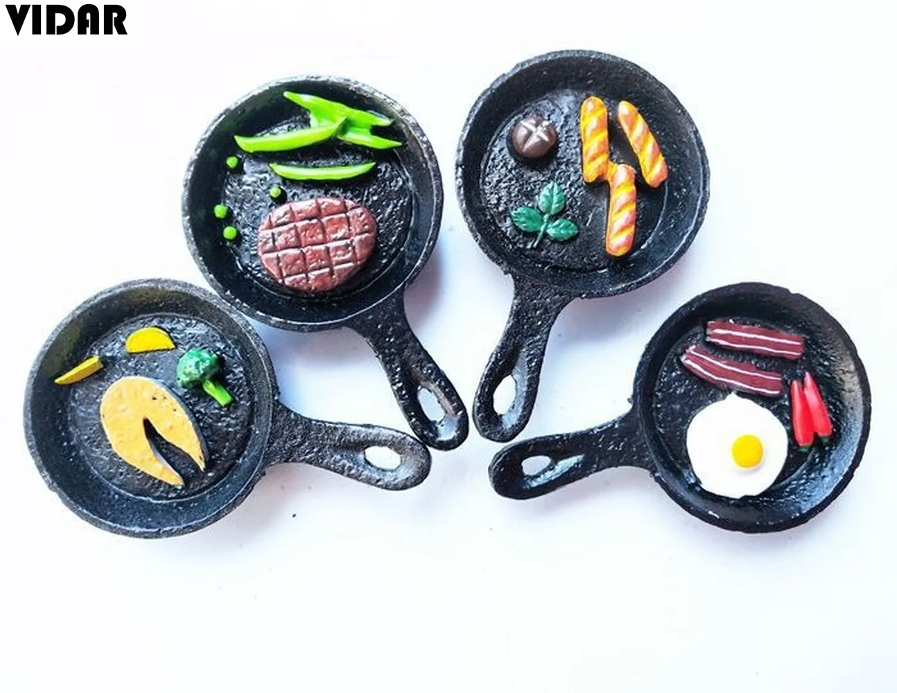 VIDAR европейский завтрак молоко бекон жареное яйцо стейк сковорода креативная