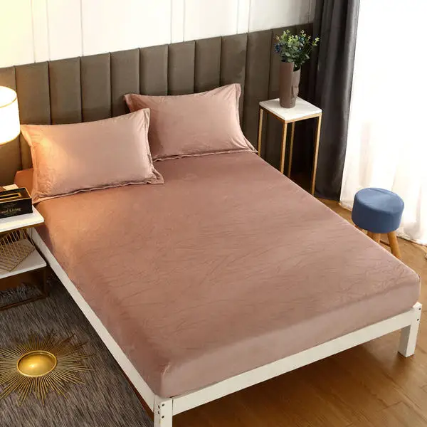 Оптовая продажа простыня полиэстер кристалл бархат постельное белье для матраца