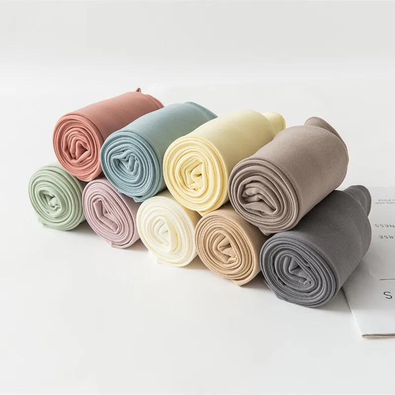 Весенне-осенние теплые колготки однотонные карамельных цветов тонкие флисовые