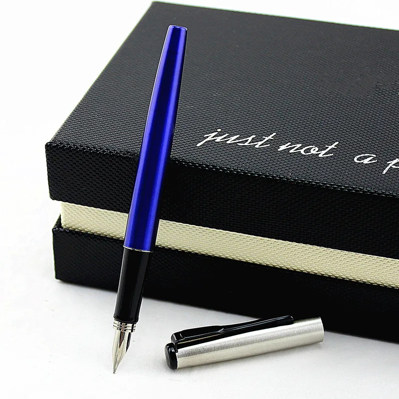 Ручка перьевая черная 0 5 мм в металлическом корпусе|Перьевые ручки| |