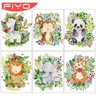 Картина из страз FIYO 5D сделай сам, полная выкладкакруглая Алмазная панда, животное, вышивка крестиком, мозаика, домашний декор, Висячие картины