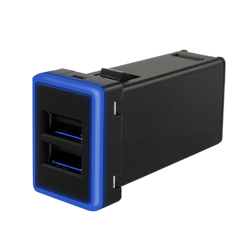 

Автомобильный Зарядное устройство с двумя портами USB QC3.0 Быстрая зарядка светодиодный рамка с Питание комплект для Toyota