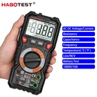 Цифровой мультиметр, профессиональный автомобильный тестер, HABOTEST, емкость, температура, Ом, Гц, AC, DC, NCV, тестер транзисторов