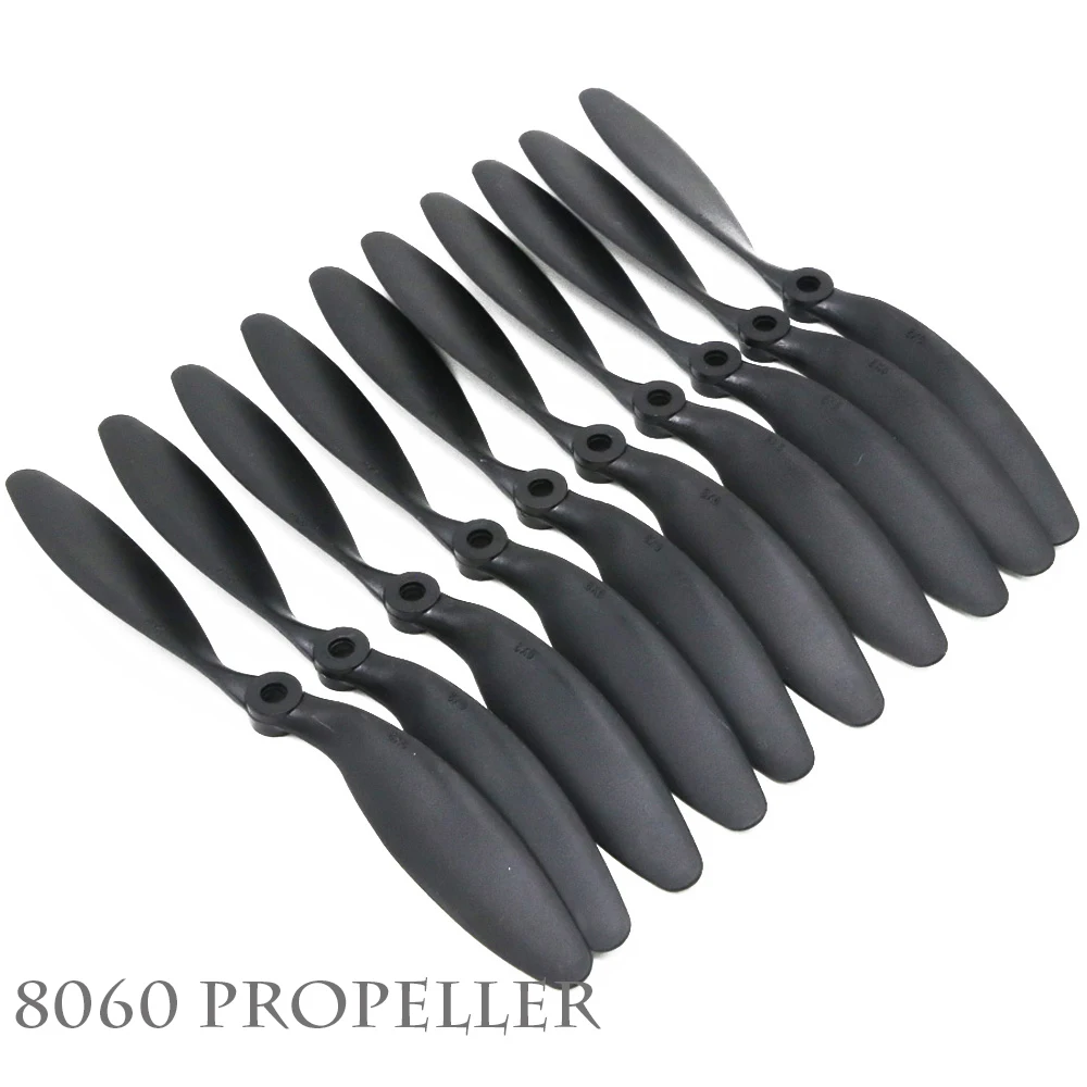 

10pcs/lot 8060 Propellers (8x6 Blades) Nylon Propellers For RC Airplane Quadcopter 8x6 RC Airplane Propeller Accessories DIY Toy
