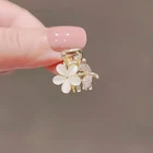 Цветочный зажим для волос заколка для волос женская сетчатая красная головка маленькая челка для волос зажим для волос заколка для волос зажим для акулы