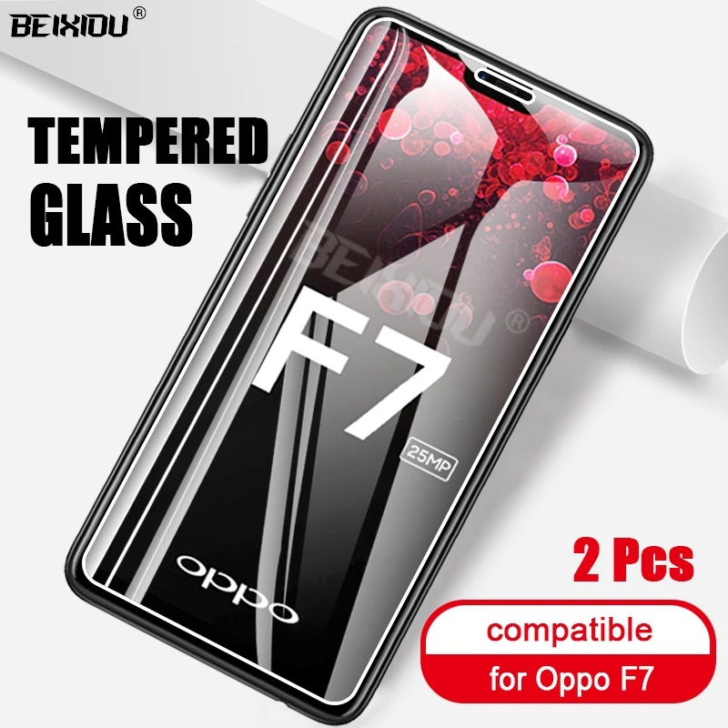 Защитное стекло закаленное 2.5D 9h для Oppo F7 2 шт.|Защитные стёкла и плёнки телефонов| |