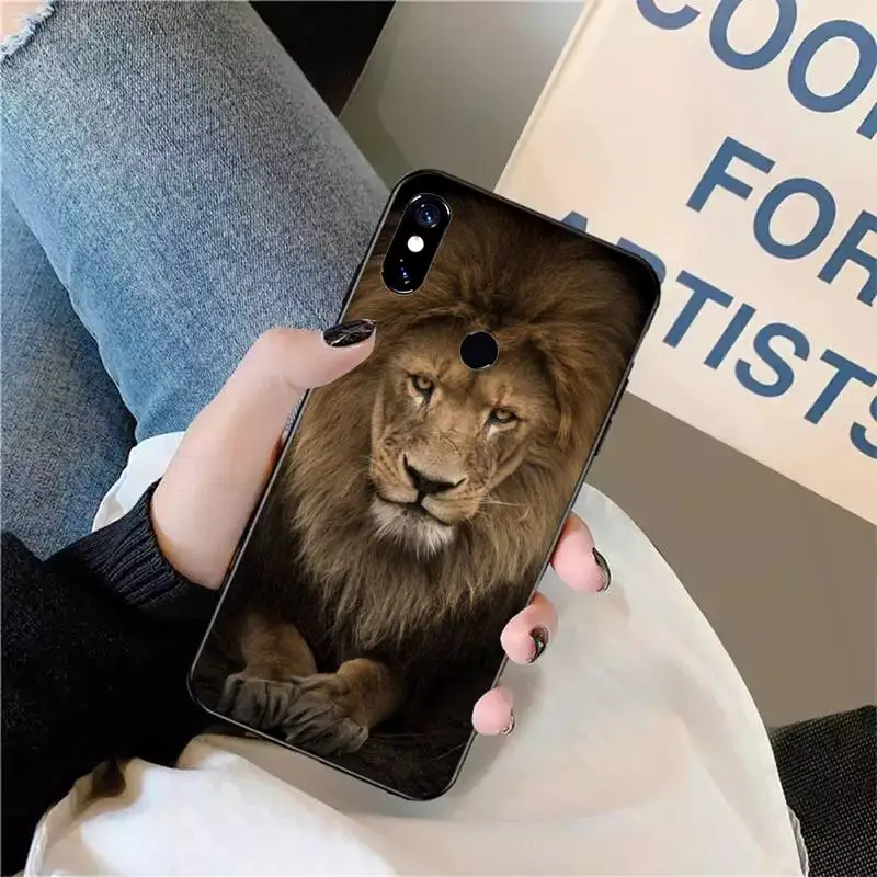 

Lion Alpha Male cool animal Phone Case For Xiaomi Redmi note 7 8 9 t max3 s 10 pro lite luxury design shell coque