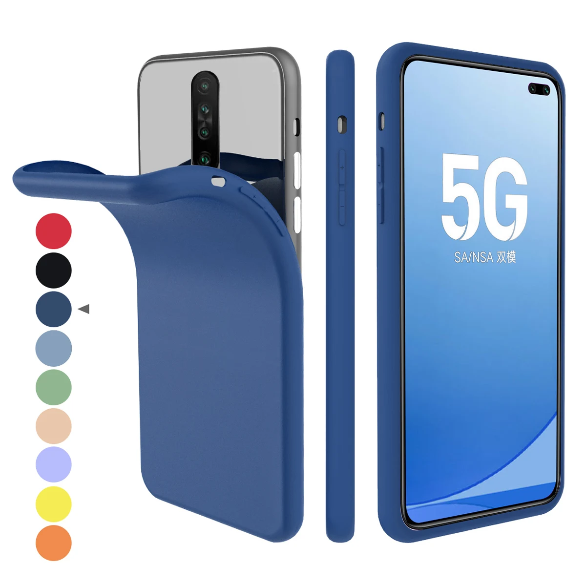 Чехол для Xiaomi Redmi K30 силиконовый мягкий ТПУ чехол карамельного цвета со
