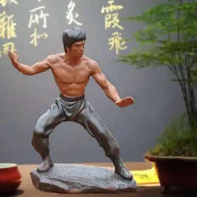 

Керамическая скульптура Li Xiaolong, модель нунчаку, скульптура, Декор для дома, гостиной, ремесла, украшение кунг-фу