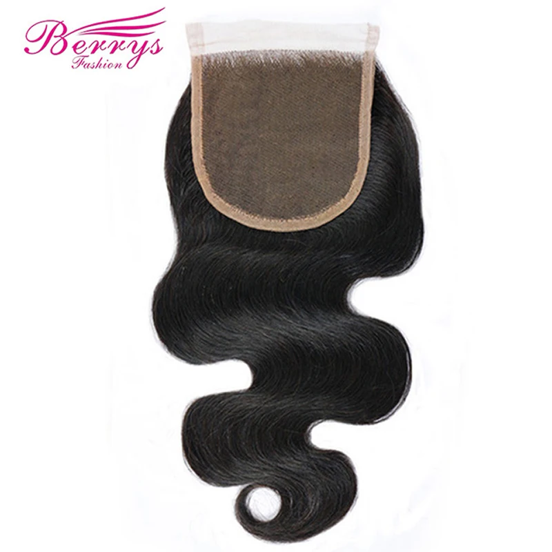[Berrys Fashion] кружевные волнистые отбеленные узлы 4*4 необработанные человеческие