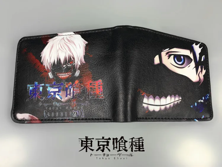 Tokyo ghoul Fashion Anime PU Wallet Soft Money Bag Zipper Wallets Coin Casual Purses Card Unisex Gifts
