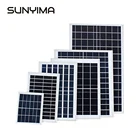 Комплект солнечной панели SUNYIMA, поликремниевая солнечная панель, 6 в, 10 Вт, 15 Вт, 20 Вт, солнечная энергия, система электропитания, зарядное устройство сделай сам для домашнего уличного освещения