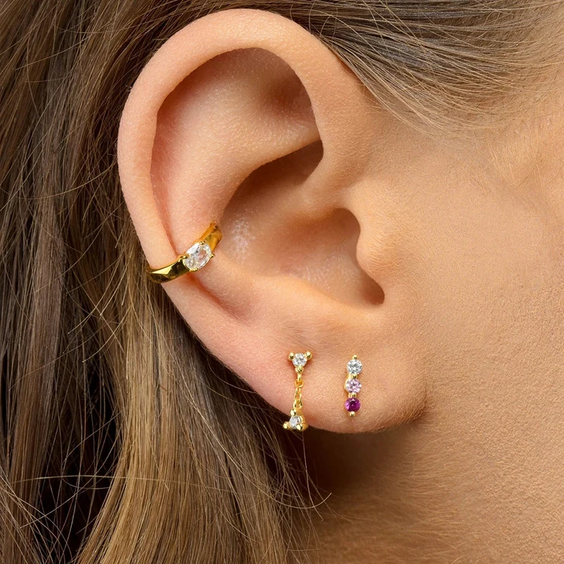 

VINY Silver 925 Jewelry Earrings For Women Stud Earrings Gold/Silver Jewelry Prong Set Tassel 2021 Trend Pendientes Gift
