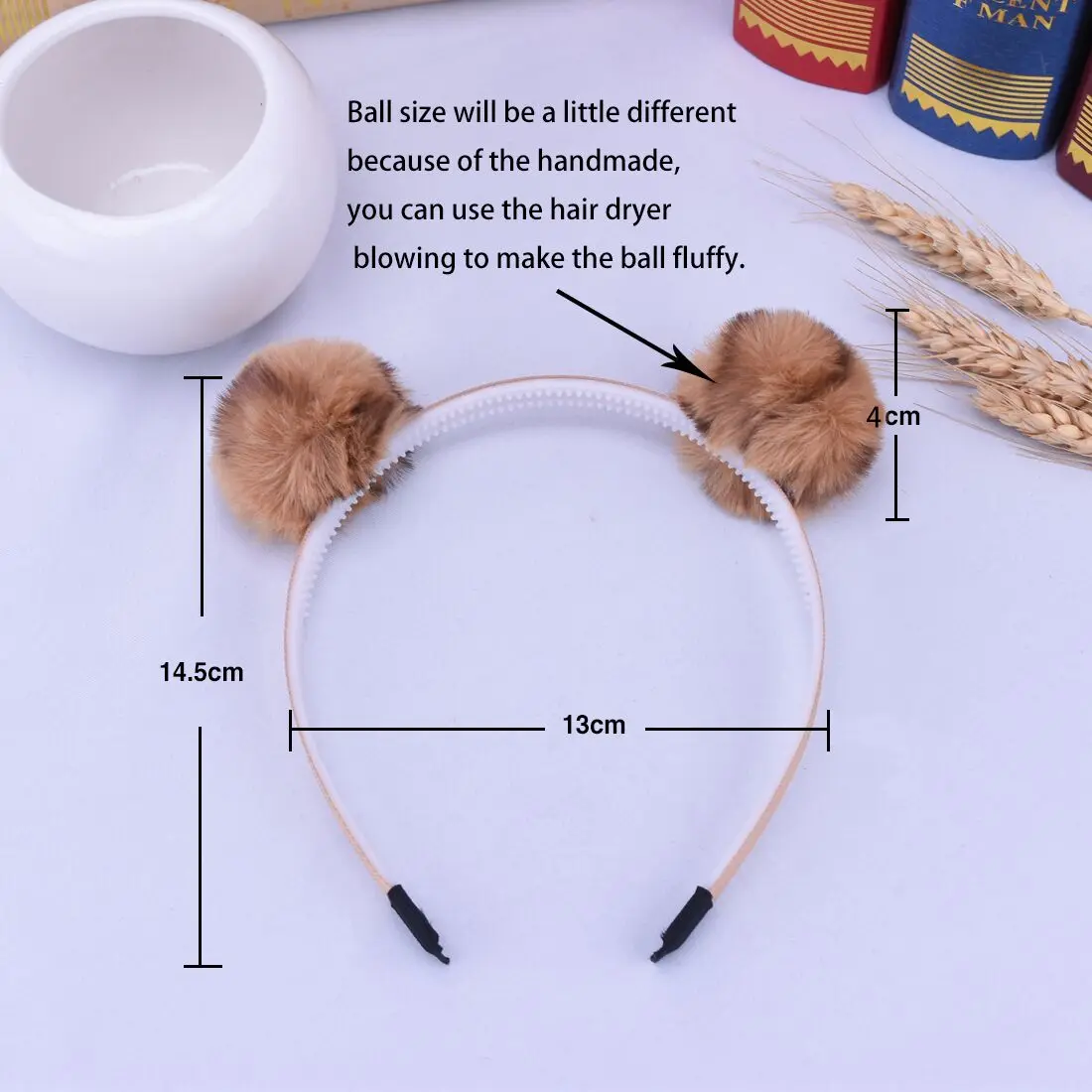 Повязка на голову для девочек 1 шт. повязка с медвежьими ушками и помпонами ободок