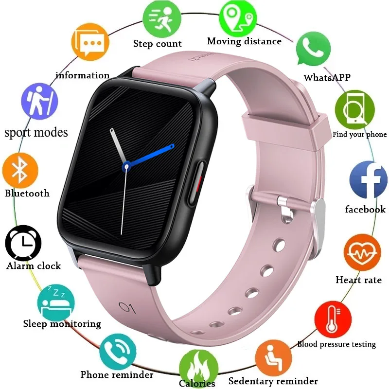 

2021New Bluetooth Call Smart Watch Women Full Touch Fitness Tracker Blood Pressure Smart Women Smartwatch Men For Xiaomi Huawei