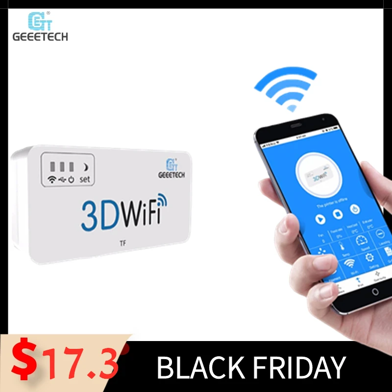 Geeetech 3d принтер запчасти и аксессуары 3D WiFi модуль TF карта USB2.0 Поддержка беспроводной мини Wifi коробка для большинства популярных 3d принтеров s