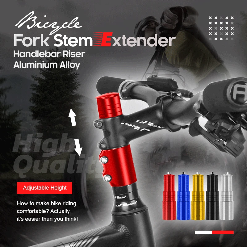 

12/13cm Bicycle Fork Stem Extender Handlebar Riser Increased MTB Bike Fork Stem Rise Up Extension Adapter Bicycle Parts Accessor