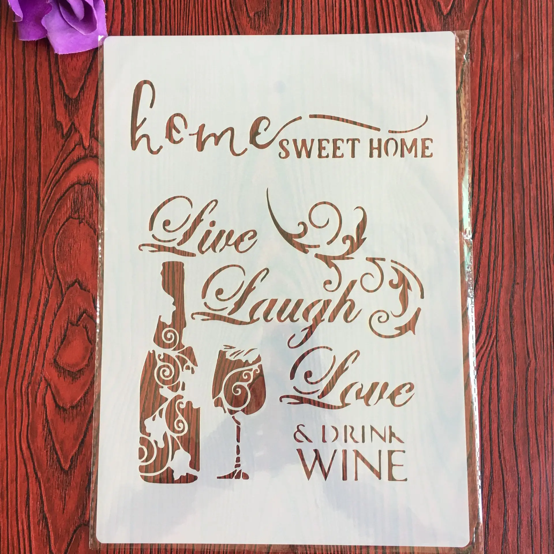 

Мандала Цветочный бокал для вина A4 декоративные трафареты 29 см DIY настенная живопись раскраска для скрапбукинга тиснение альбум для живопи...