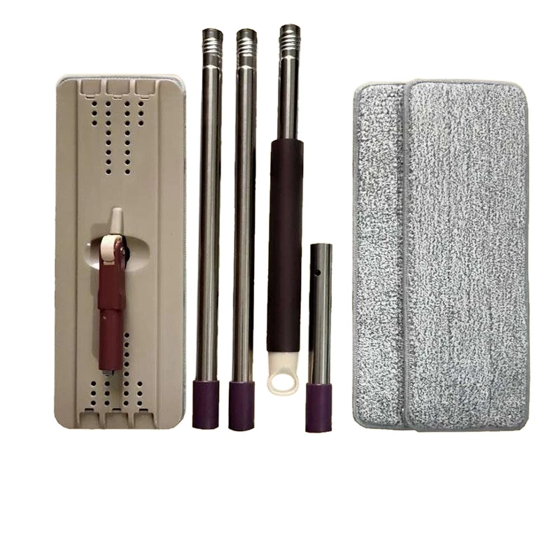 

Floor Mop with 2Pcs Cloth Quick-Drying Mop One Mop Immediately Clean Without Leaving Stains 360 Degree Angle Adjustment