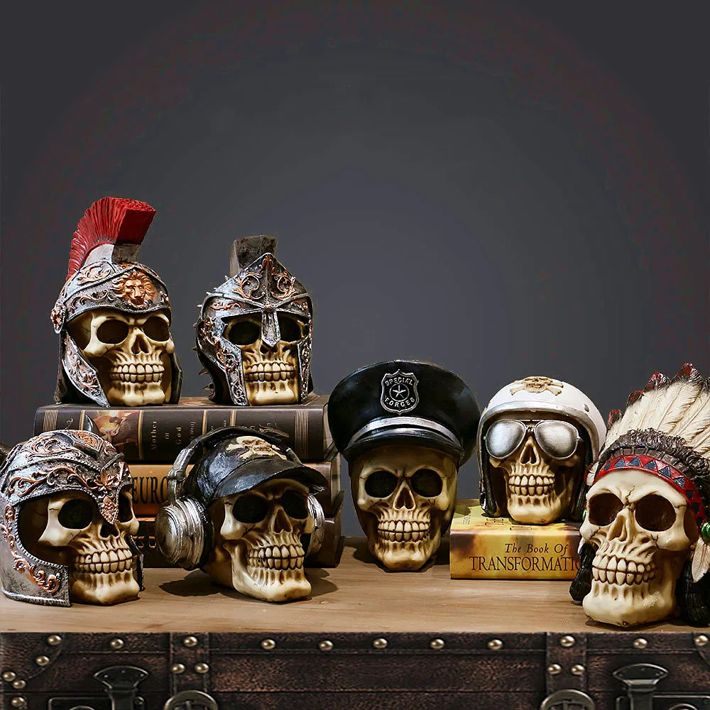 Креативное ретро искусство череп полимерные изделия украшение для дома