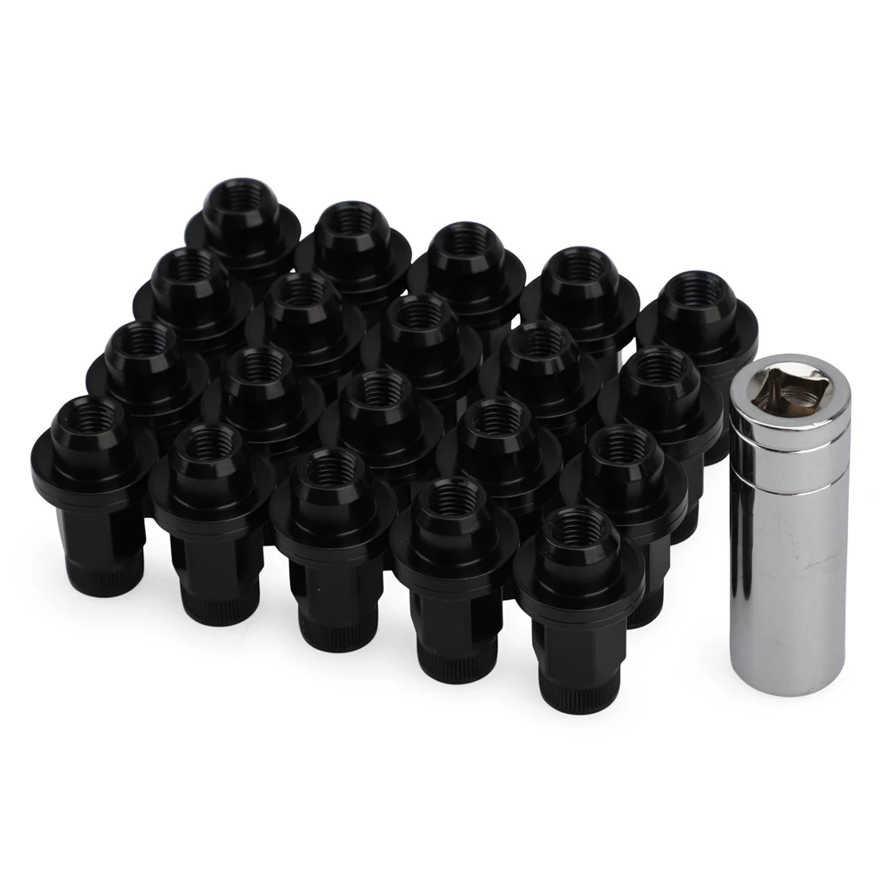 

20pcs Wheel Lug Nut M12x1.5 Thread with Washer Seat 7075-T6 Aluminum Car Bolt