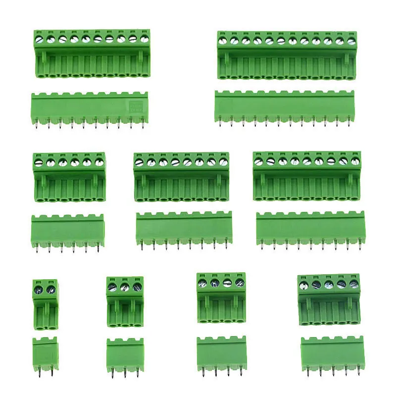 10 шт./лот 5 08 мм шаг PCB подключаемый клеммный блок коннектор 2/3/4/5/6/7/8/9/10P