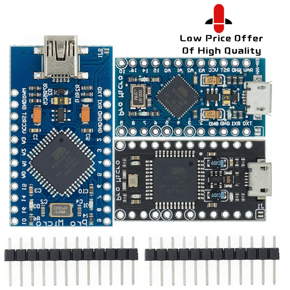 Плата Mini USB ATmega32U4 Pro Micro 5 в 16 МГц модуль для контроллера Arduino/Leonardo ATMega 32U4 замена 10