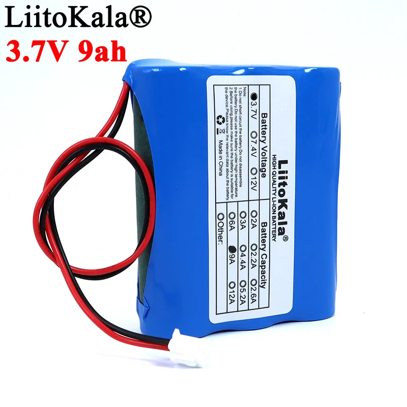 Liitokala 3.7V 18650 Lithium Battery Pack 9000mAh Fishing LED Light Bluetooth Speaker 4.2V Emergency DIY batteries with PCB