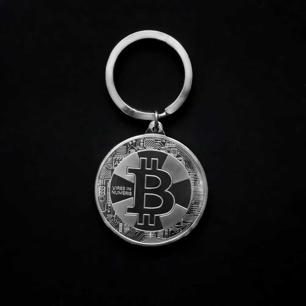 Позолоченный брелок для монет Биткоин золотой серебряный памятный Litecoin эфириум