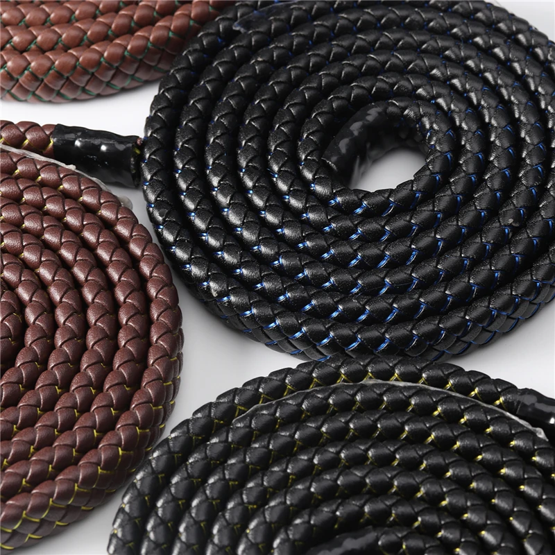 

1m 12x6mm Braided Leather Rope Punk Braided Leather Cord Flat Braided Cord Rope Accessories Jewelry Findings Handmade Gift