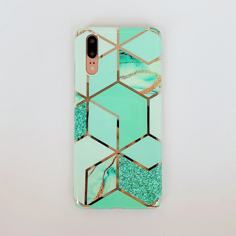 SUYACS Винтажный Зеленый Мраморный чехол для телефона Huawei P30 P20 Pro Mate 20 Lite Nova 5