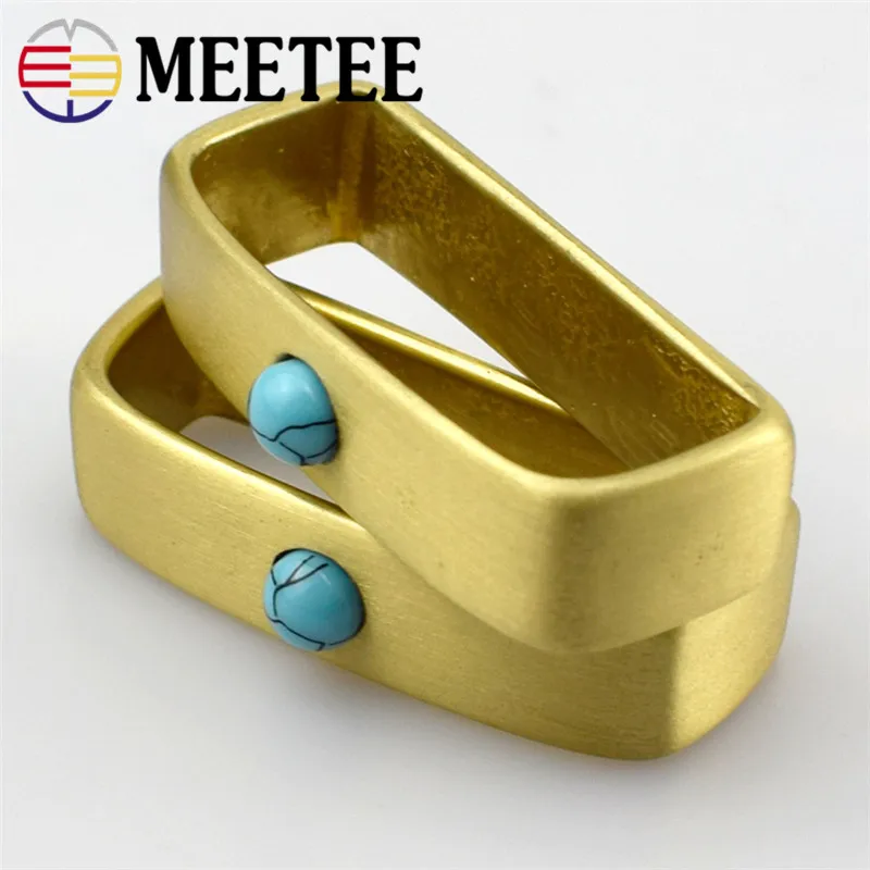 2/4 шт. 40 мм из чистой меди с синим забросом аксессуары для пряжки ремня кольца
