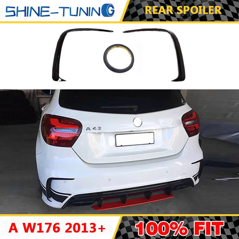 Подходит для заднего бампера класса W176 A45 спойлер фитили каналки A180 A200 A220 A250