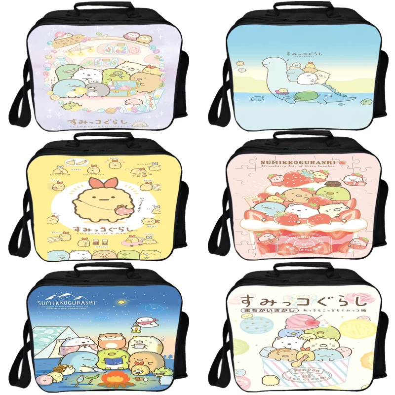 

Студент Sumikko Gurashi сумки для ланча, красивая детская футболка с рисунком в стиле аниме детский Ланч-бокс Термальность бэнто для пикника чехол ...