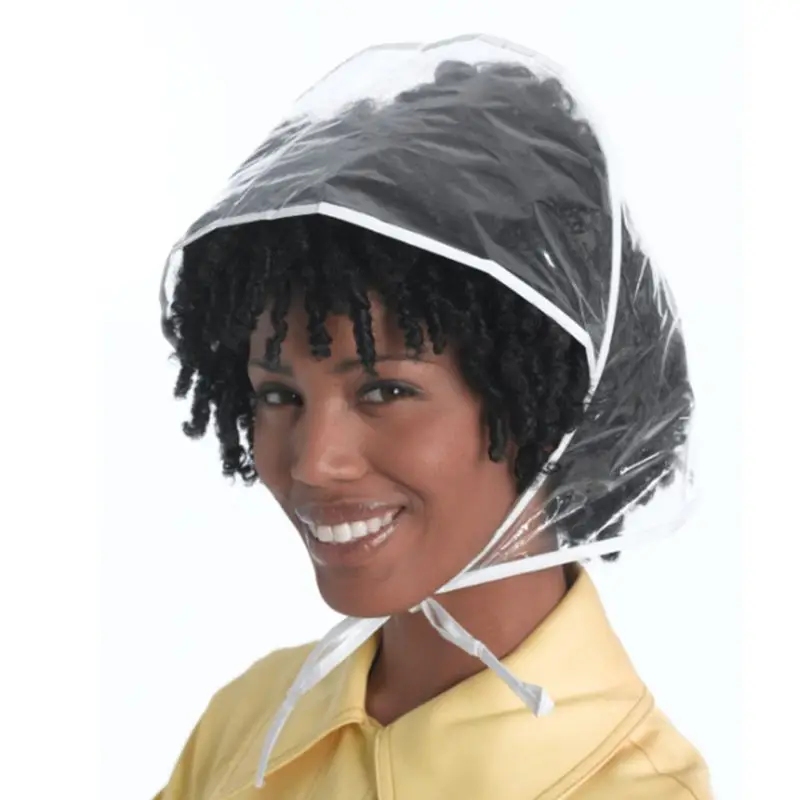 

Creative Men Women Unisex Plastic Rain Visor Hat Foldable Kids Hiking Fishing Waterproof Windproof Hair Protection Bonnet Cap