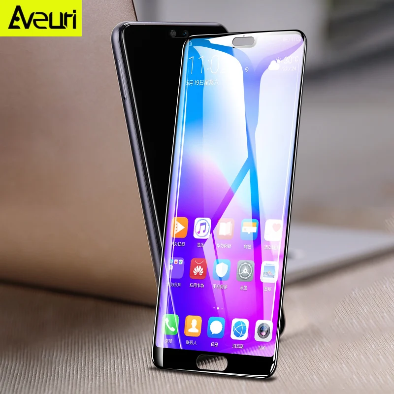 Защитное стекло Aveuri для Huawei P30 Pro Lite закаленное с полным покрытием Honor 20 9X 10i защита