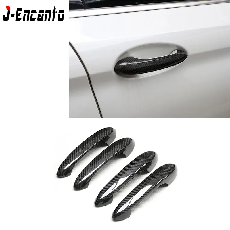 

4 Pcs / Set For BMW New Model 3 Series G20 5 7 Series G30 G38 G11 X3 X4 X5 G01 G02 G05 Carbon Fiber Side Door Handle Cover Trim