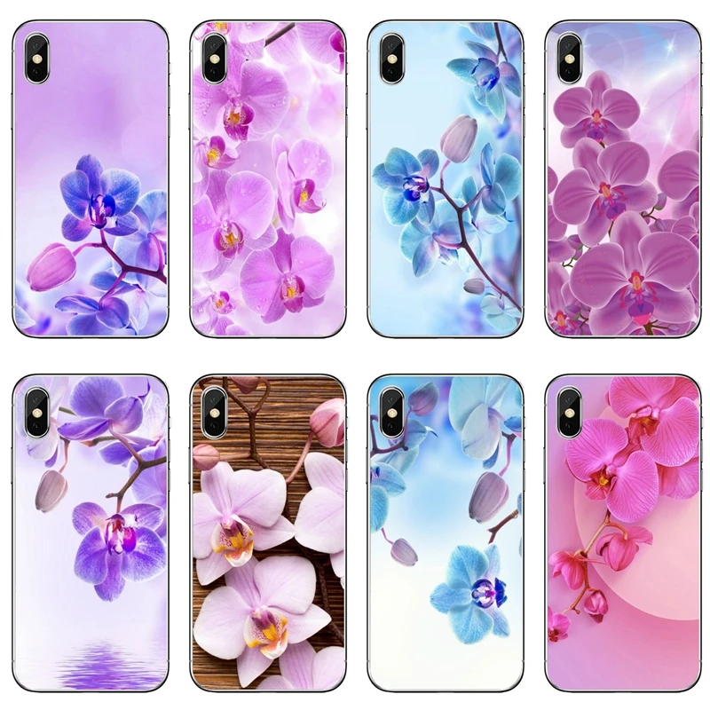 Аксессуары чехол для телефона Samsung Galaxy Note 10 9 8 5 4 S10E S10 Lite S9 S8 S7 S6 Edge Plus S5 S4 Mini orchid flower |