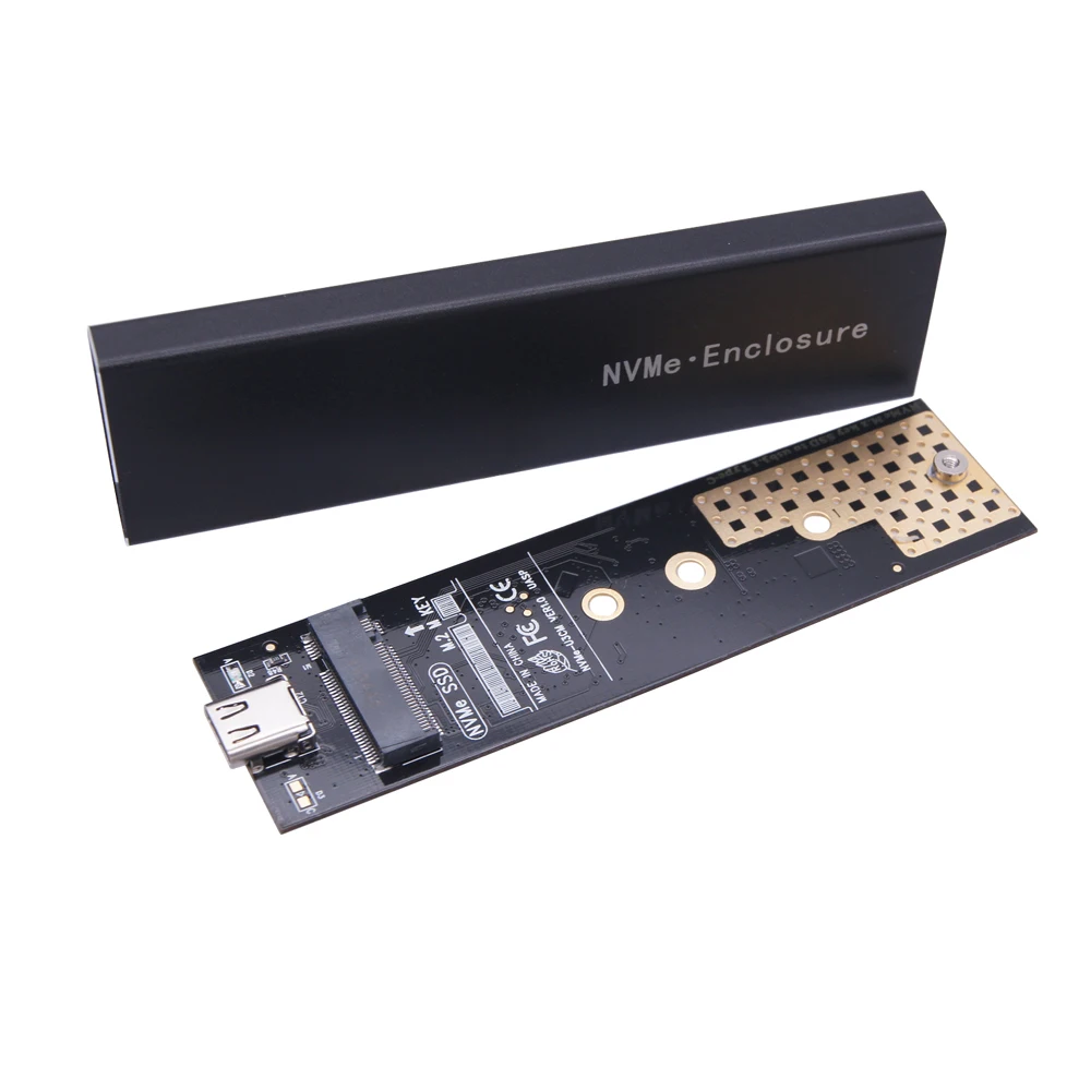 M.2 NVME корпус алюминиевый TYPEC3.1 Мобильный HDD Box Optibay чехол типа C3.1 RTL9210 M. 2 USB3.1 PCIE SSD U.2