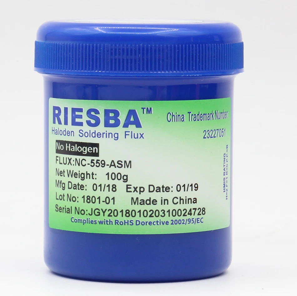 RIESBA NC 559 ASM 100g паяльная паста флюс масляный цилиндр для сварки без очистки (1 шт./лот