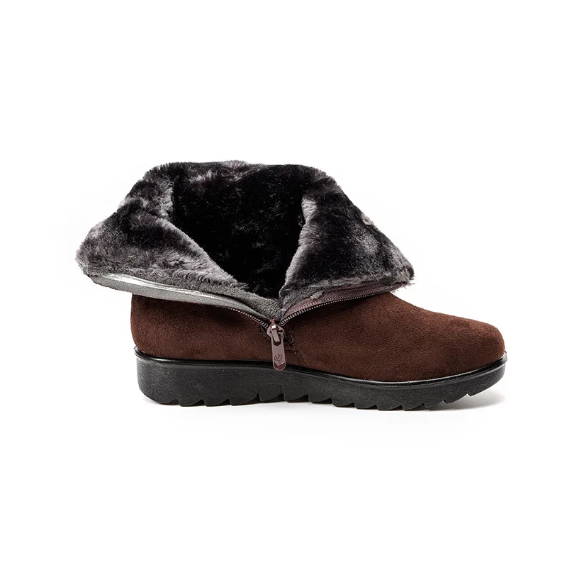 2019 hiver bottines femmes chaussures plate-forme neige bottes mecal ddecoration на танкетке talon semelle femme молнии #59 |