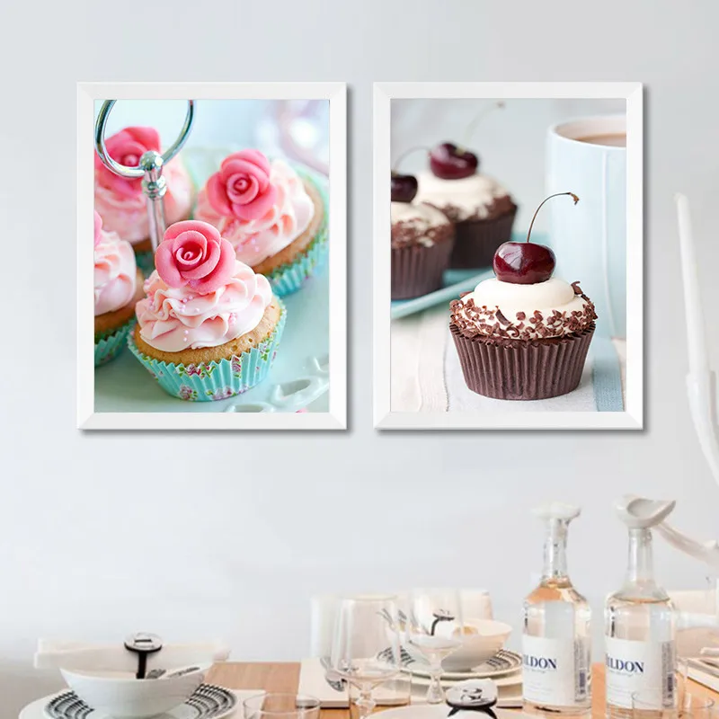 Настенная Картина на холсте с изображением десерта плакаты принты милый торт