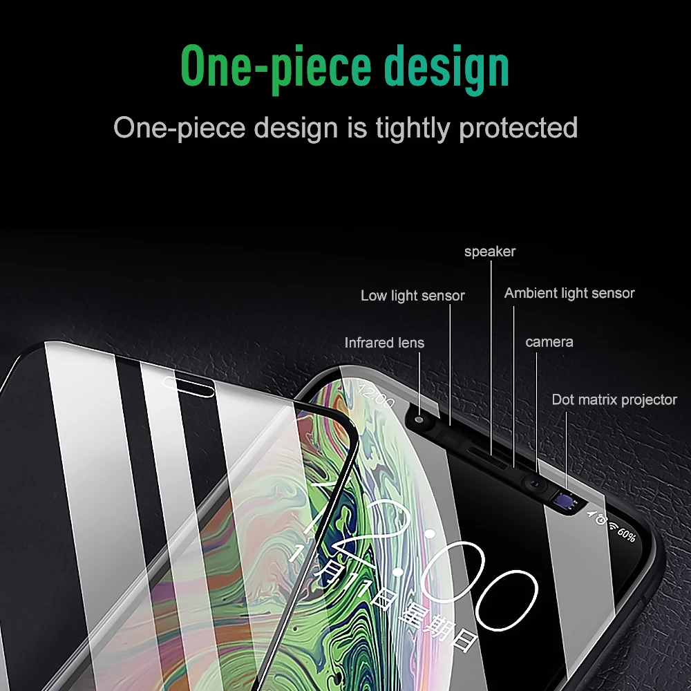 9D Phone Screen Protector Tempered Glass Film For iphone X 7 6 8 6S plus XS XR Max Full Curved Front | Мобильные телефоны и