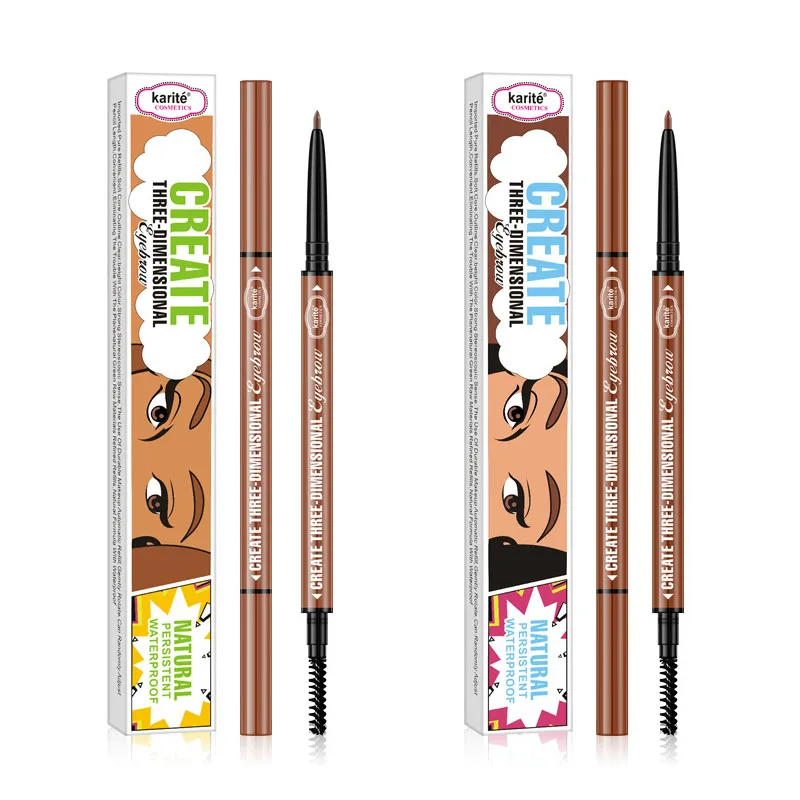 

Waterpoof Ultra Fine Eyebrow Cosmetics Pencil 3D Eyebrow Shape Sweat Proof Natural Eye Brow Pen Brush Lasting Eyebrow Makeup