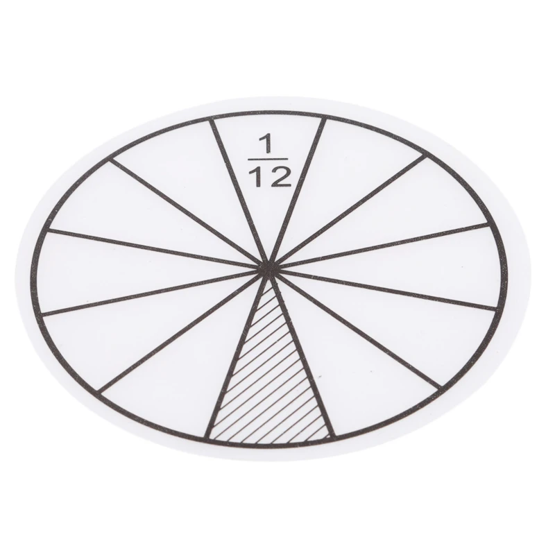 

12pcs Kids Mathematics Montessori Toys Educational Toys For Children Plastic Math Numbered Fractions Circles Math Chips Kid Gift